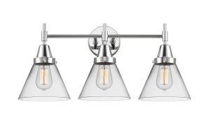 Cone - 3 Light - 26 inch - Polished Chrome - Bath Vanity Light (447-3W-PC-G42)