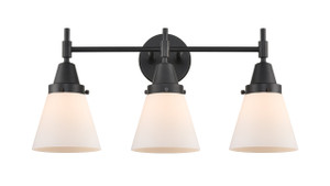 Cone - 3 Light - 24 inch - Matte Black - Bath Vanity Light (447-3W-BK-G61)