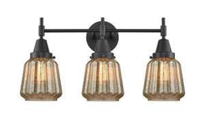 Chatham - 3 Light - 24 inch - Matte Black - Bath Vanity Light (447-3W-BK-G146)