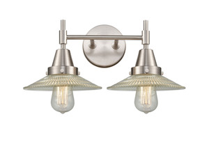 Halophane - 2 Light - 18 inch - Satin Nickel - Bath Vanity Light (447-2W-SN-G2-LED)