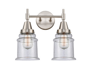 Canton - 2 Light - 15 inch - Satin Nickel - Bath Vanity Light (447-2W-SN-G184-LED)