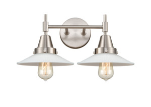 Halophane - 2 Light - 18 inch - Satin Nickel - Bath Vanity Light (447-2W-SN-G1-LED)