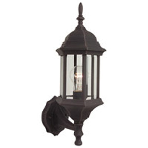 Hex Style Cast 1 Light Small Outdoor Wall Lantern in Rust (Z290-RT)