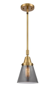 Cone - 1 Light - 6 inch - Brushed Brass - Mini Pendant (447-1S-BB-G63-LED)