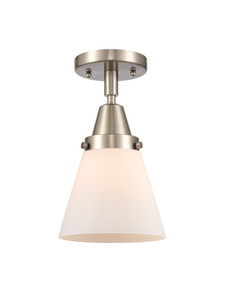 Cone - 1 Light - 6 inch - Brushed Satin Nickel - Flush Mount (447-1C-SN-G61)