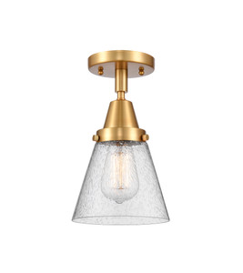 Cone - 1 Light - 6 inch - Satin Gold - Flush Mount (447-1C-SG-G64)