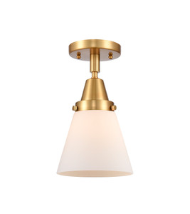 Cone - 1 Light - 6 inch - Satin Gold - Flush Mount (447-1C-SG-G61)