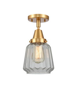 Chatham - 1 Light - 7 inch - Satin Gold - Flush Mount (447-1C-SG-G142)