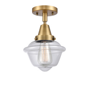 Oxford - 1 Light - 8 inch - Brushed Brass - Flush Mount (447-1C-BB-G532-LED)