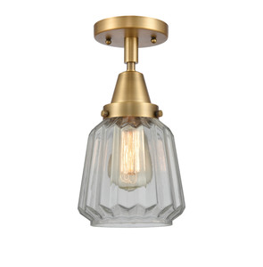 Chatham - 1 Light - 7 inch - Brushed Brass - Flush Mount (447-1C-BB-G142-LED)