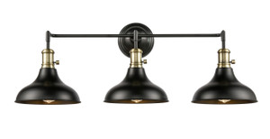 Metro - 3 Light - 37 inch - Black Antique Brass - Bath Vanity Light (443SW-3W-BAB-M15BK)