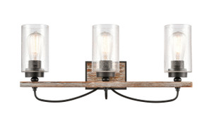 Paladin - 3 Light - 24 inch - Matte Black - Bath Vanity Light (442-3W-BK-SDY)