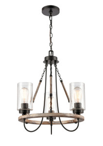 Paladin - 3 Light - 19 inch - Matte Black - Chain Hung - Mini Chandelier (442-3CR-BK-SDY-LED) Paladin - 3 Light - 19 inch - Matte Black - Chain Hung - Mini Chandelier (442-3CR-BK-SDY-LED)
