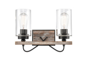 Paladin - 2 Light - 14 inch - Matte Black - Bath Vanity Light (442-2W-BK-CL)