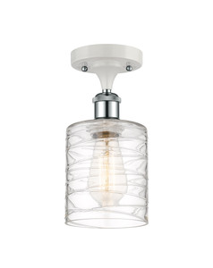 Cobbleskill - 1 Light - 5 inch - White Polished Chrome - Semi-Flush Mount (516-1C-WPC-G1113-LED)