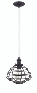 1 Light Mini Pendant W/Cord In Matte Black (P340MBK1)