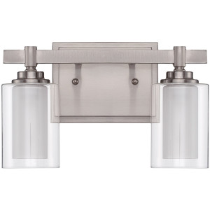 Celeste 2 Light Vanity in Brushed Polished Nickel (16712BNK2)