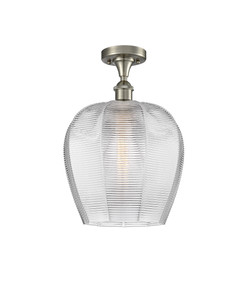 Norfolk - 1 Light - 12 inch - Brushed Satin Nickel - Semi-Flush Mount (516-1C-SN-G462-12-LED)