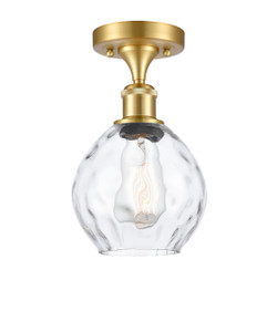 Waverly - 1 Light - 6 inch - Satin Gold - Semi-Flush Mount (516-1C-SG-G362-LED)