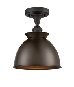 Adirondack - 1 Light - 8 inch - Oil Rubbed Bronze - Semi-Flush Mount (516-1C-OB-M14-OB)