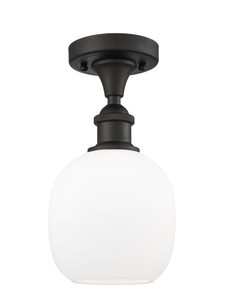 Belfast - 1 Light - 6 inch - Oil Rubbed Bronze - Semi-Flush Mount (516-1C-OB-G101)