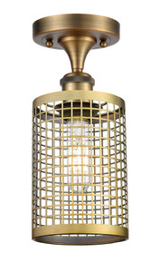 Nestbrook - 1 Light - 5 inch - Brushed Brass - Semi-Flush Mount (516-1C-BB-M18-BB)