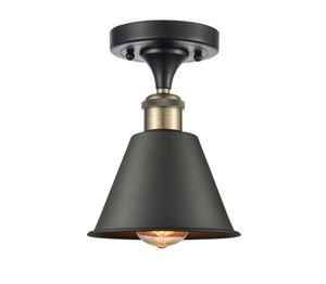 Smithfield - 1 Light - 7 inch - Black Antique Brass - Semi-Flush Mount (516-1C-BAB-M8)