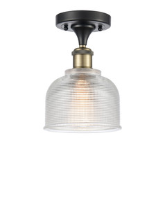 Dayton - 1 Light - 6 inch - Black Antique Brass - Semi-Flush Mount (516-1C-BAB-G412-LED)