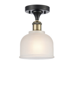 Dayton - 1 Light - 6 inch - Black Antique Brass - Semi-Flush Mount (516-1C-BAB-G411-LED)