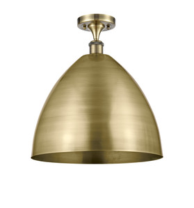 Bristol - 1 Light - 16 inch - Antique Brass - Semi-Flush Mount (516-1C-AB-MBD-16-AB-LED)
