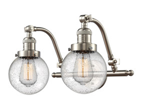 Beacon - 2 Light - 16 inch - Brushed Satin Nickel - Bath Vanity Light (515-2W-SN-G204-6)