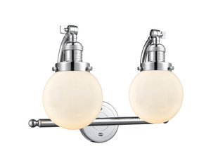Beacon - 2 Light - 16 inch - Polished Chrome - Bath Vanity Light (515-2W-PC-G201-6-LED)