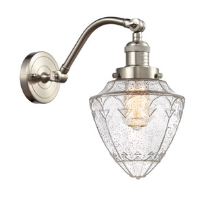 Bullet - 1 Light - 7 inch - Brushed Satin Nickel - Sconce (515-1W-SN-G664-7-LED)