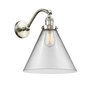 Cone - 1 Light - 12 inch - Brushed Satin Nickel - Sconce (515-1W-SN-G42-L)