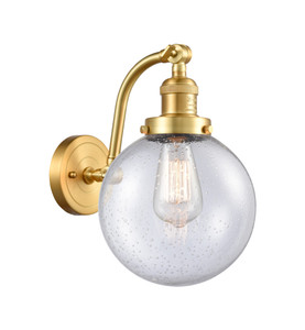 Beacon - 1 Light - 8 inch - Satin Gold - Sconce (515-1W-SG-G204-8)