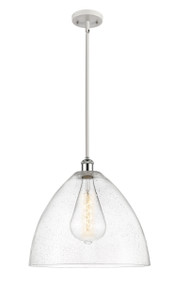 Bristol - 1 Light - 16 inch - White Polished Chrome - Pendant (516-1S-WPC-GBD-164-LED)