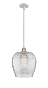 Norfolk - 1 Light - 12 inch - White Polished Chrome - Mini Pendant (516-1S-WPC-G462-12)