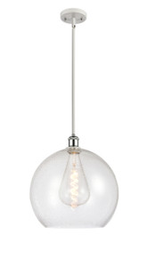 Athens - 1 Light - 14 inch - White Polished Chrome - Pendant (516-1S-WPC-G124-14)