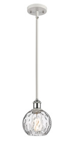 Athens Water Glass - 1 Light - 6 inch - White Polished Chrome - Mini Pendant (516-1S-WPC-G1215-6-LED)