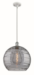 Athens Deco Swirl - 1 Light - 14 inch - White Polished Chrome - Pendant (516-1S-WPC-G1213-14SM)