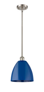 Plymouth - 1 Light - 9 inch - Brushed Satin Nickel - Pendant (516-1S-SN-MBD-9-BL-LED)