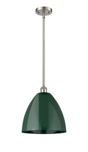 Plymouth - 1 Light - 12 inch - Brushed Satin Nickel - Pendant (516-1S-SN-MBD-12-GR)