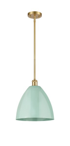 Plymouth - 1 Light - 12 inch - Satin Gold - Pendant (516-1S-SG-MBD-12-SF-LED)