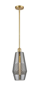 Windham - 1 Light - 7 inch - Satin Gold - Mini Pendant (516-1S-SG-G683-7)
