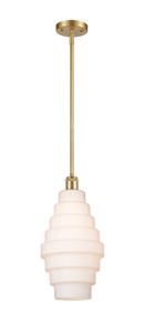 Cascade - 1 Light - 8 inch - Satin Gold - Mini Pendant (516-1S-SG-G671-8-LED)