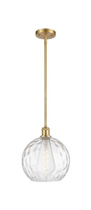 Athens Water Glass - 1 Light - 10 inch - Satin Gold - Mini Pendant (516-1S-SG-G1215-10-LED)