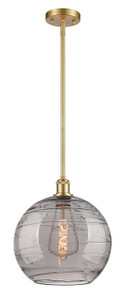 Athens Deco Swirl - 1 Light - 12 inch - Satin Gold - Mini Pendant (516-1S-SG-G1213-12SM)