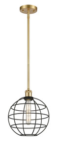 Lake Placid - 1 Light - 10 inch - Satin Gold - Mini Pendant (516-1S-SG-CE-10-BK)