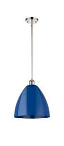 Plymouth - 1 Light - 12 inch - Polished Nickel - Pendant (516-1S-PN-MBD-12-BL)