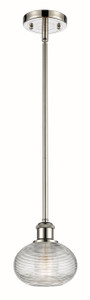 Ithaca - 1 Light - 6 inch - Polished Nickel - Mini Pendant (516-1S-PN-G555-6CL)